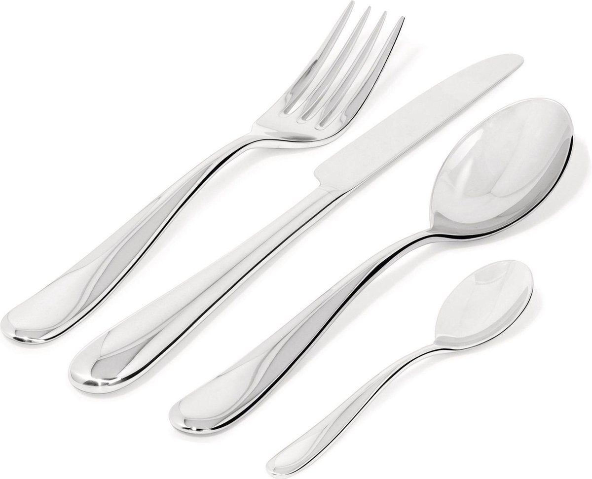 Ménagère Alessi nuovo milano - monobloc - acier inoxydable - 24 pièces - 6 personnes