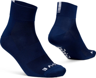 Gripgrab - chaussettes de cyclisme d'été légères SL courtes et performantes 1 paire de chaussettes de cyclisme coolmax coupe basse - bleu marine - unisexe - taille s (38-41)