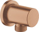 Coude de raccordement pour douche à effet de pluie Grohe rond - or coucher de soleil (bronze mat)