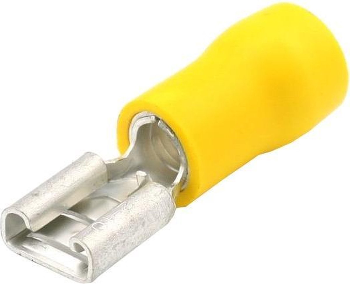 Carpoint manchon à épingle plate 543 jaune 6,3x0,8mm 10 pièces