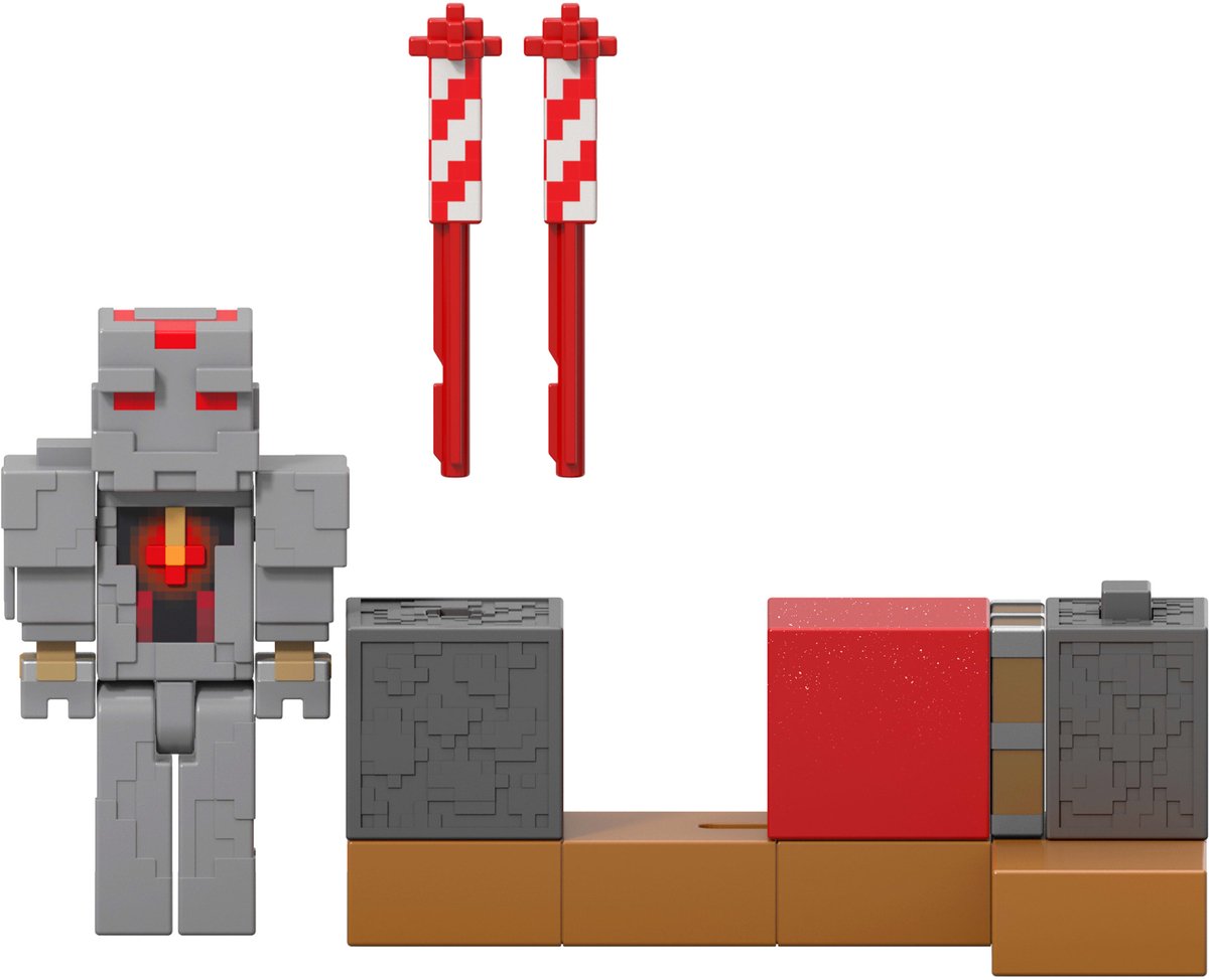 Lanceur de feux d'artifice du protecteur chargé Redstone Mattel Minecraft