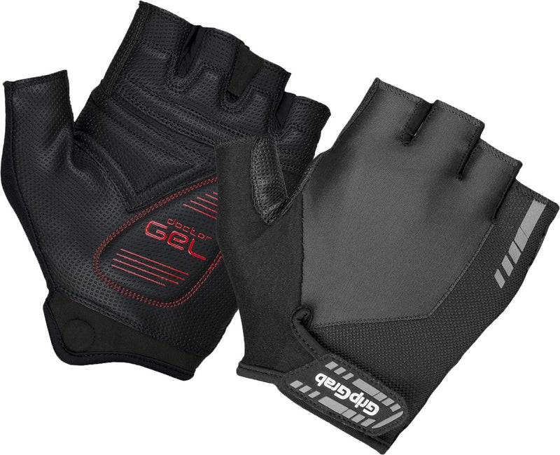 Gripgrab - gants de cyclisme d'été rembourrés à doigts courts progel - noir - unisexe - taille xs