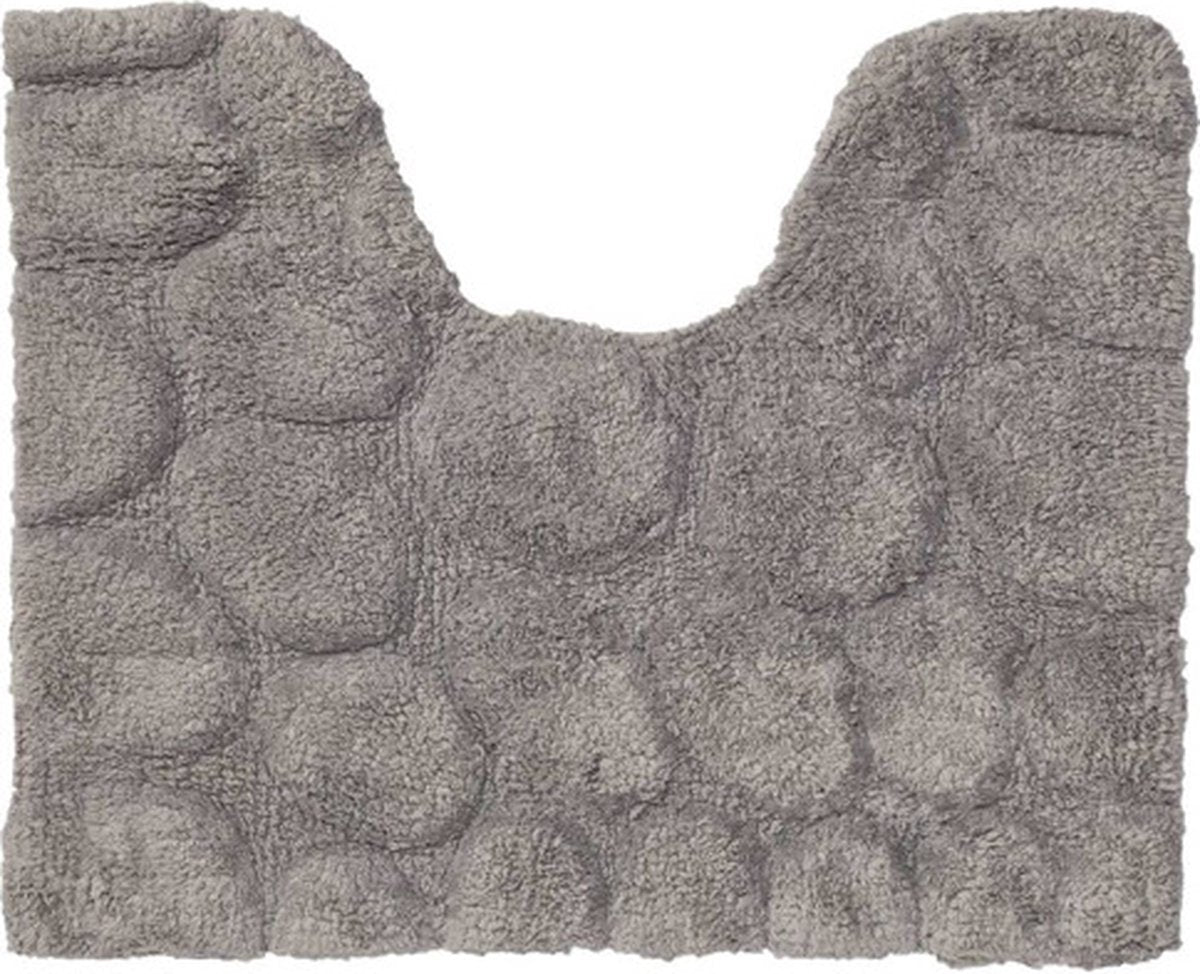 Tapis de toilette galets Sealskin 50x60 cm - coton - gris