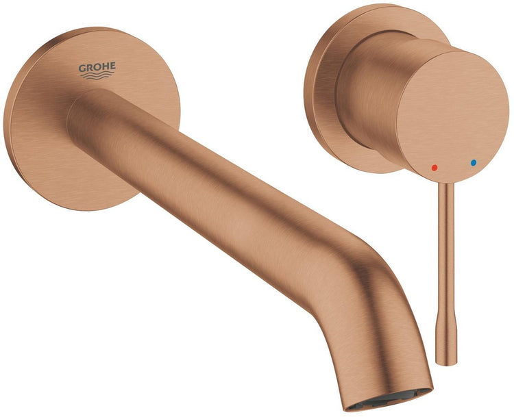 Grohe essence nouveau robinet de lavabo mural à encastrer - partie cachée - sans partie cachée - bec long - bronze mat - 19967dl1