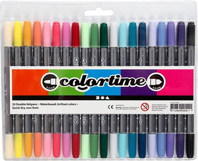 Marqueurs double face - Couleurs supplémentaires, 20pcs.