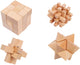 Puzzles cérébraux en bois de petit pied, ensemble de 4