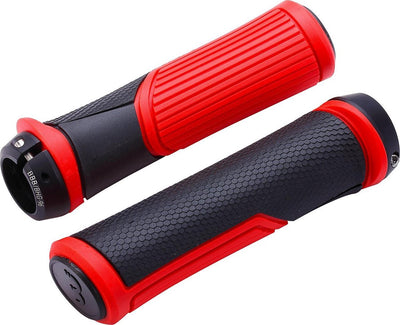 Bbb cycling poignées ergonomiques vélo cobra - poignées de vélo ergonomiques avec un maximum de confort - longueur 142 mm - noir rouge - bhg-96