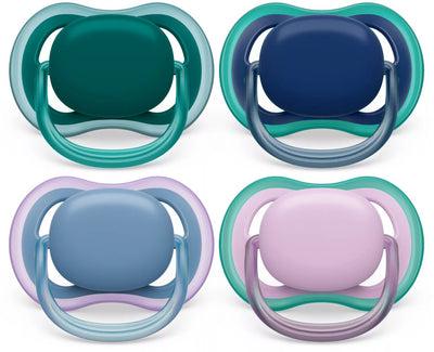 Philips avent sucette avent 6-18 mois ultra air mix bleu violet (2 pièces)