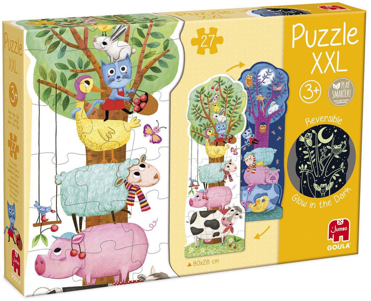 Puzzle réversible Jumbo goula xxl ferme jour et nuit, 27 pcs.