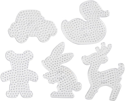 Creativ company plaque de base, ours en peluche, voiture, renne, canard et lapin, dim. 16x19,5-19x24 cm, jumbo, transparent, 5 pièces 1 boîte