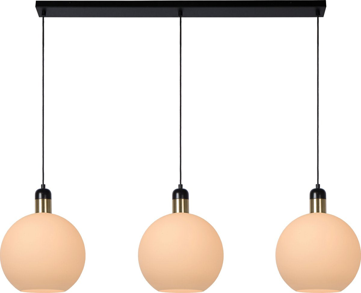 Lucide julius - lampe suspendue - 3xe27 - opale