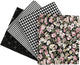 Tissu patchwork noir 45x55cm, 4st.