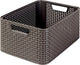 Curver - panier de style m - panier de rangement - marron foncé