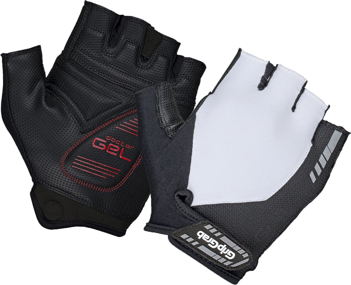 Gripgrab - gants de cyclisme d'été à doigts courts rembourrés progel gants de cyclisme avec rembourrage - blanc - unisexe - taille xxl