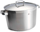 Poêle conique BK 24 cm - 6 l - sans revêtement antiadhésif sans PFA - poêle à induction - poêle en céramique - passe au four jusqu'à 230°c - poignée froide - argent