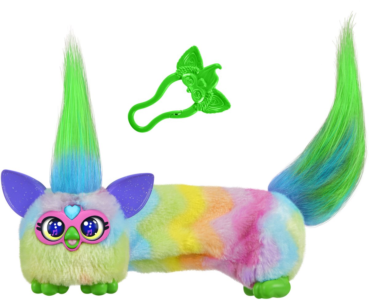 Hasbro furby furblets dj can-dee-swirl ours en peluche multicolore