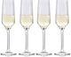 Verres à champagne Alpina 22cl - ensemble de verres à champagne 4 pièces - convient également comme verres à cava et prosecco - flûtes à champagne - ensemble de verres lavables au lave-vaisselle