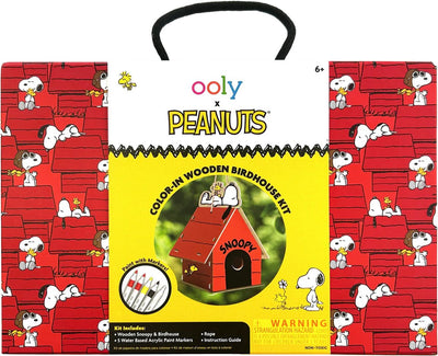 Ooly - x cacahuètes - d.i.y. Nichoir en bois Snoopy + 5 feutres peinture acrylique