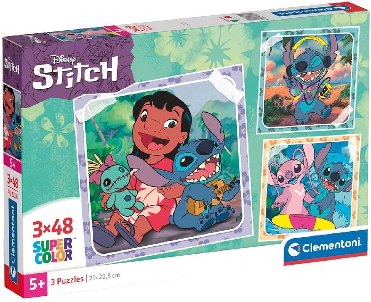 Clementoni Jigsaw Puzzle Super Color Square Stitch, 3x48st.