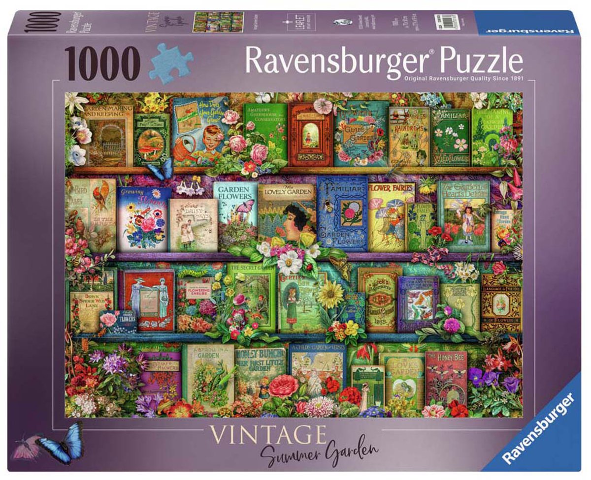Ravensburger Puzzle Puzzle Vintage Garden Books, 1000st.