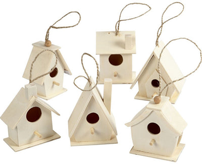 Crétiv Company Vogelhuis Wood 7cm, 6e.