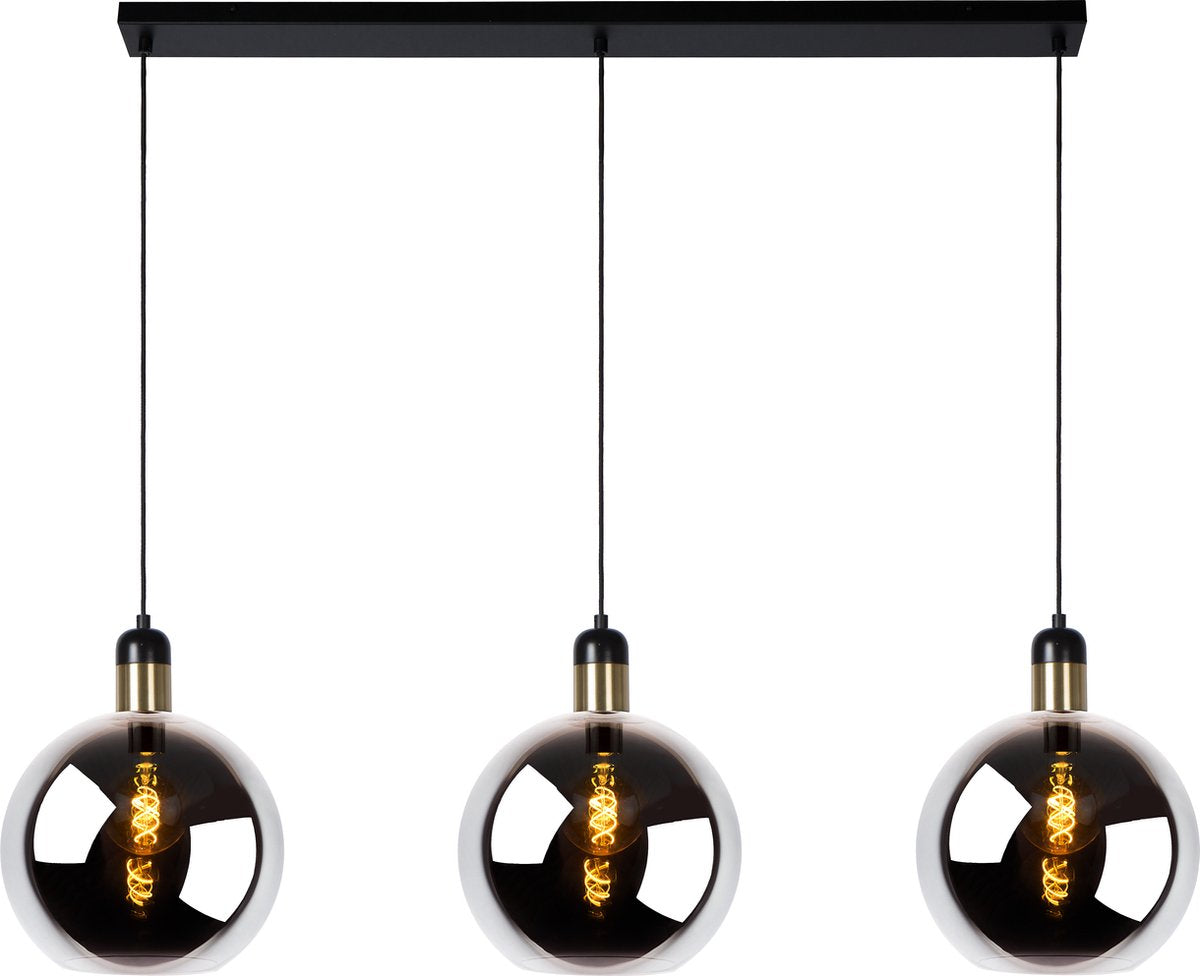 Lucide julius - suspension - 3xe27 - fumé