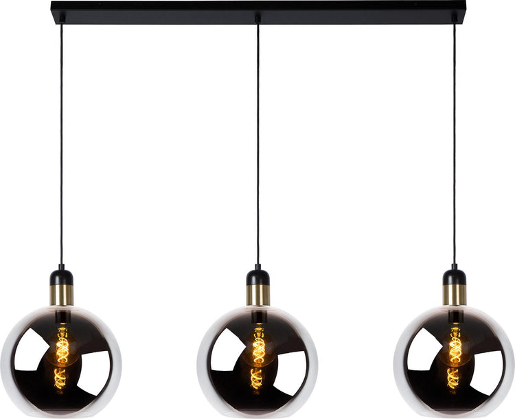 Lucide julius - suspension - 3xe27 - fumé