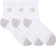 New balance active qtr chaussettes 3 pack chaussettes de sport unisexes - blanc