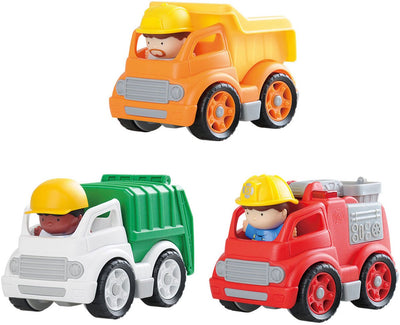 Jouer des véhicules de travail avec des figures play set, 6dlg.