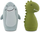 Trixie | jouets de bain pulvérisant des animaux - m. dinosaure - m. anneau de dentition requin - jouets de bain - 0m+ - facile à saisir