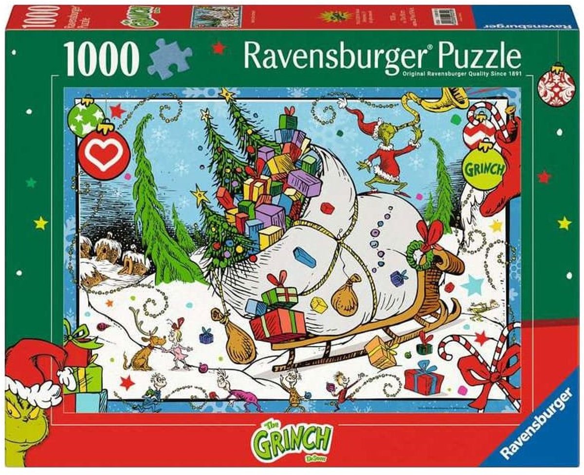 Puzzle Ravensburger Le Grinch Puzzle de film de 1000 pièces.