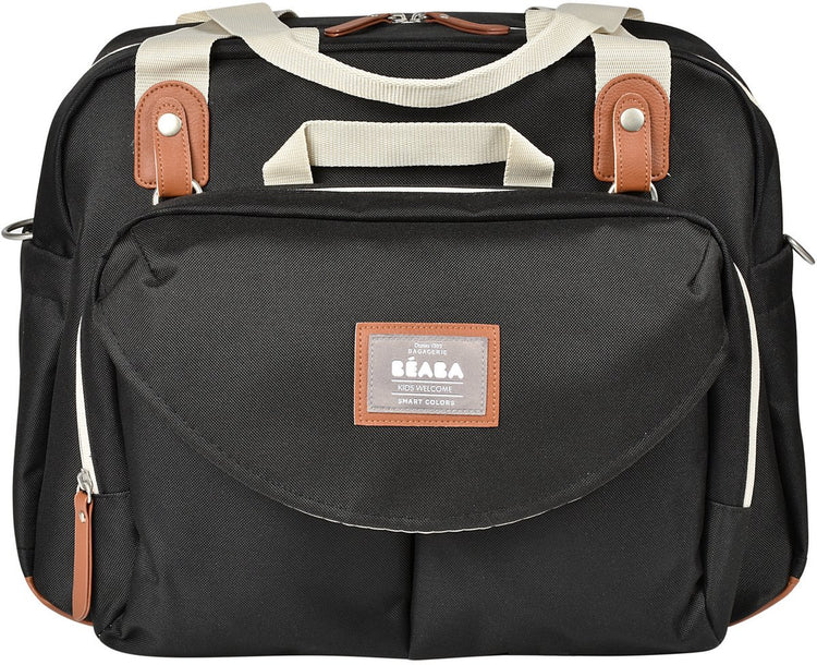 Béaba geneve - sac à langer - sac chambre d'enfant - style modulable - grande capacité - incluant sac à lunch isotherme matelas à langer - noir