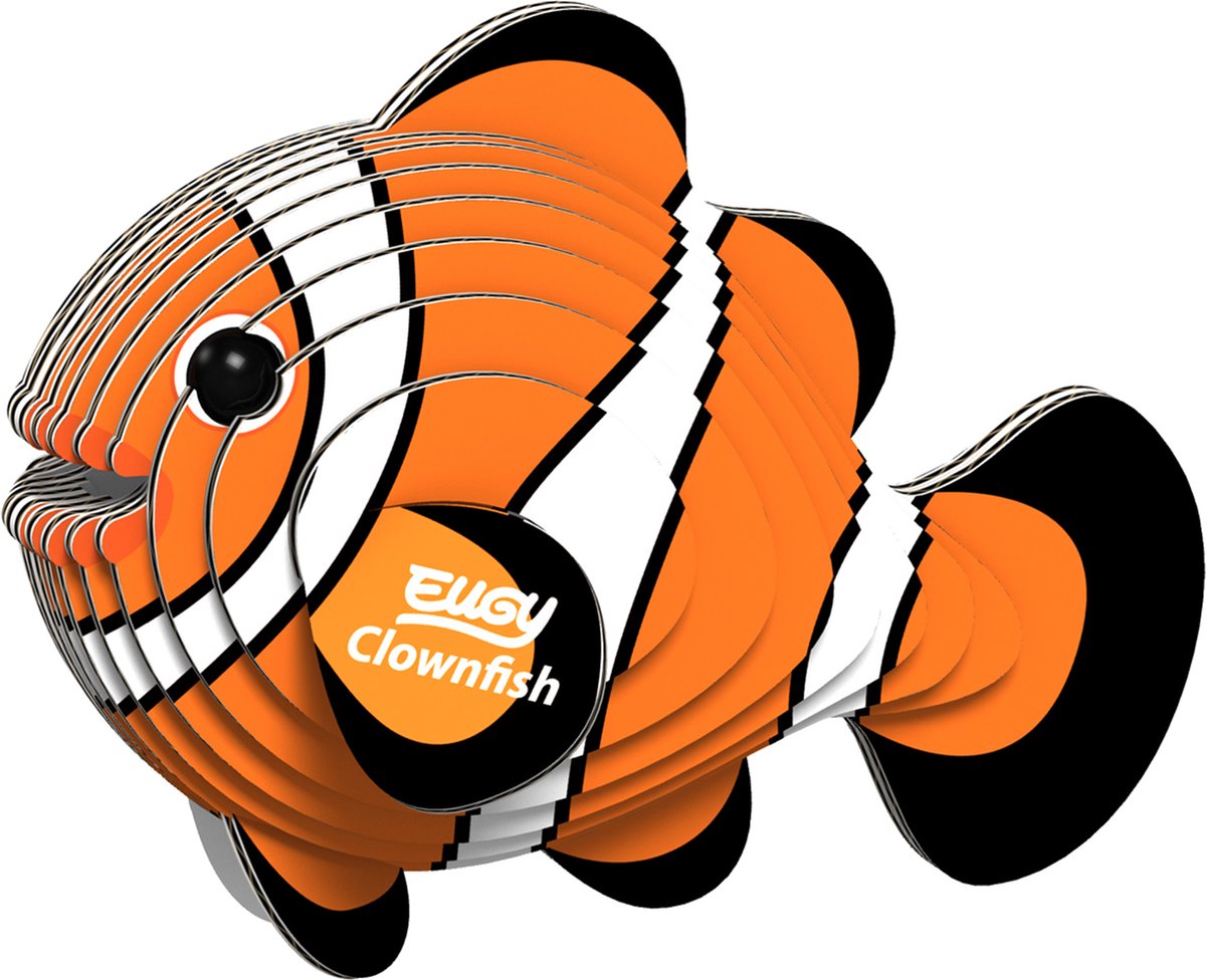 Puzzle 3D Eugy - poisson clown - animaux marins - durable - collectionnez-les tous - 6 ans