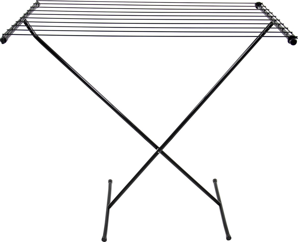 Étendoir Bo-camp - compact - acier - modèle ciseaux - noir