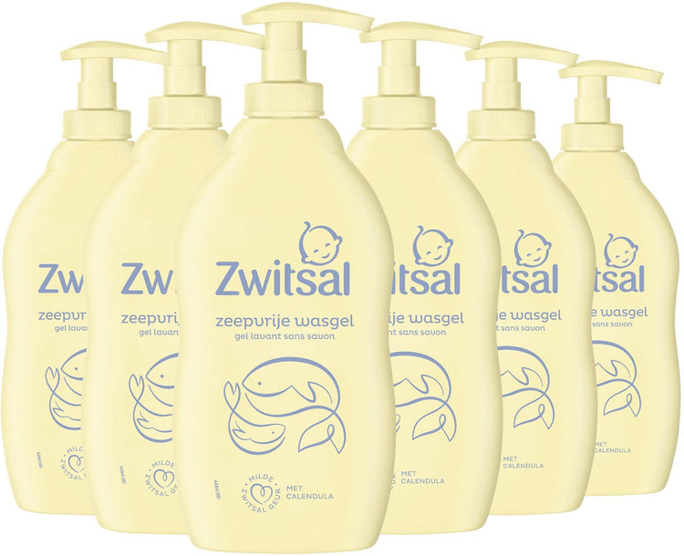 Zwitsal - gel lavant sans savon - bébé - 6 x 400 ml