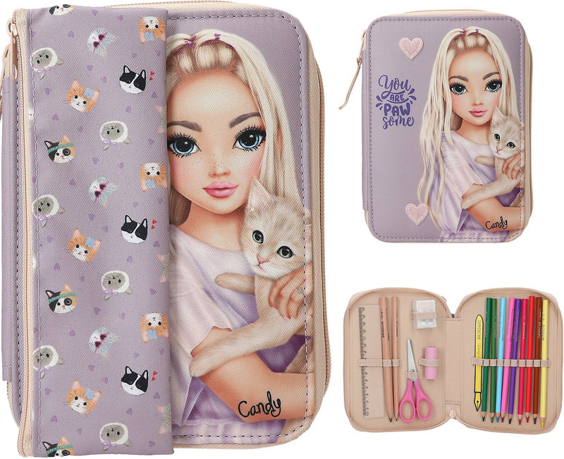 Depesche - trousse à crayons top model basic duo - minou et chien
