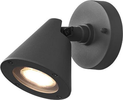 Trio kaveri - applique - anthracite - excl. 1x gu10 4,9w - rotatif - inclinable - éclairage extérieur - ip44