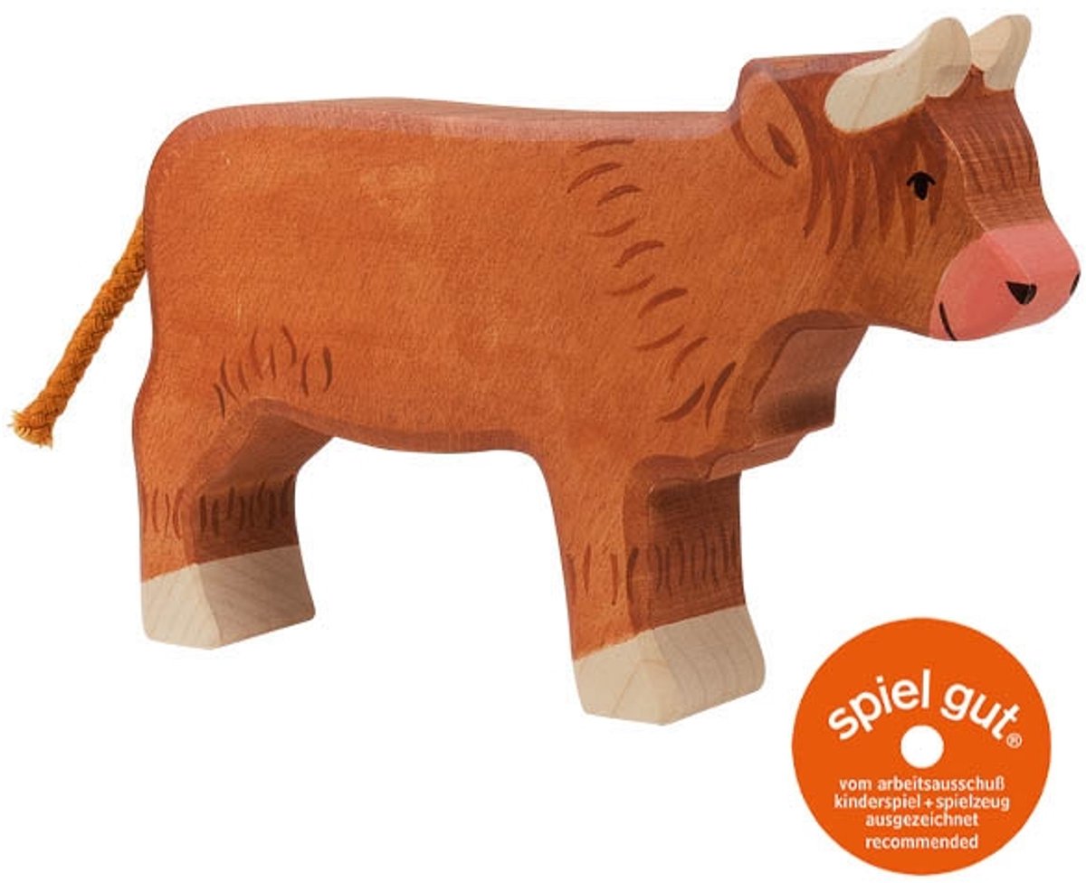 Holztiger Scottish Highlander, debout. 1
