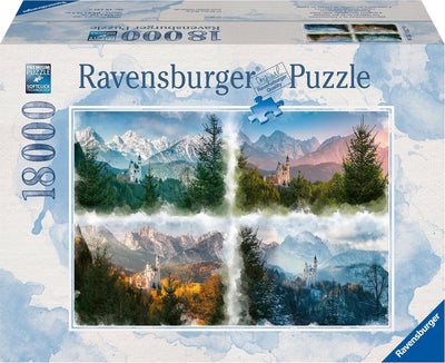 Puzzle Ravensburger Slot Neuschwanstein en 4 saisons - puzzle - 18000 pièces