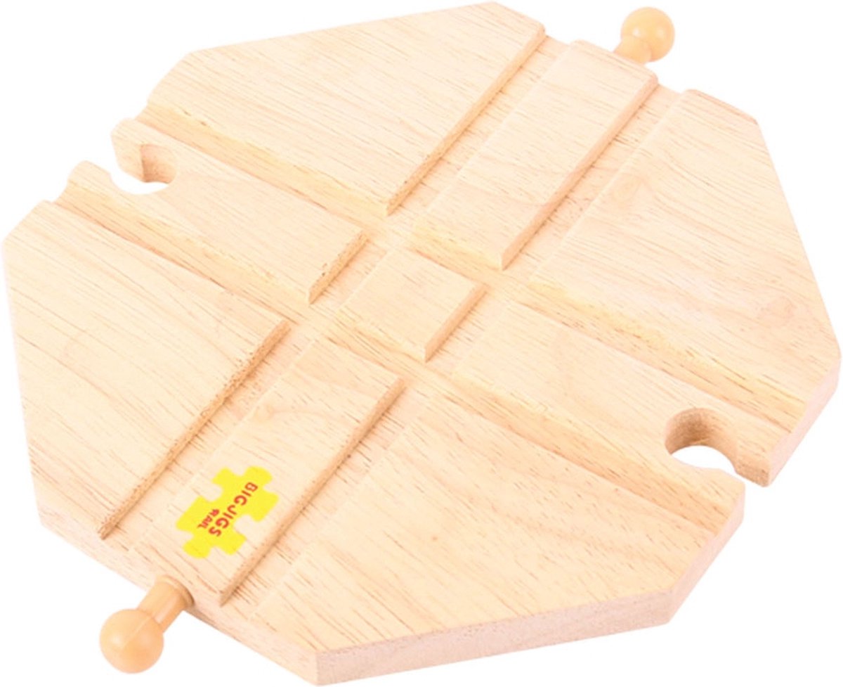 Bigjigs Plateau de traversée de rails en bois