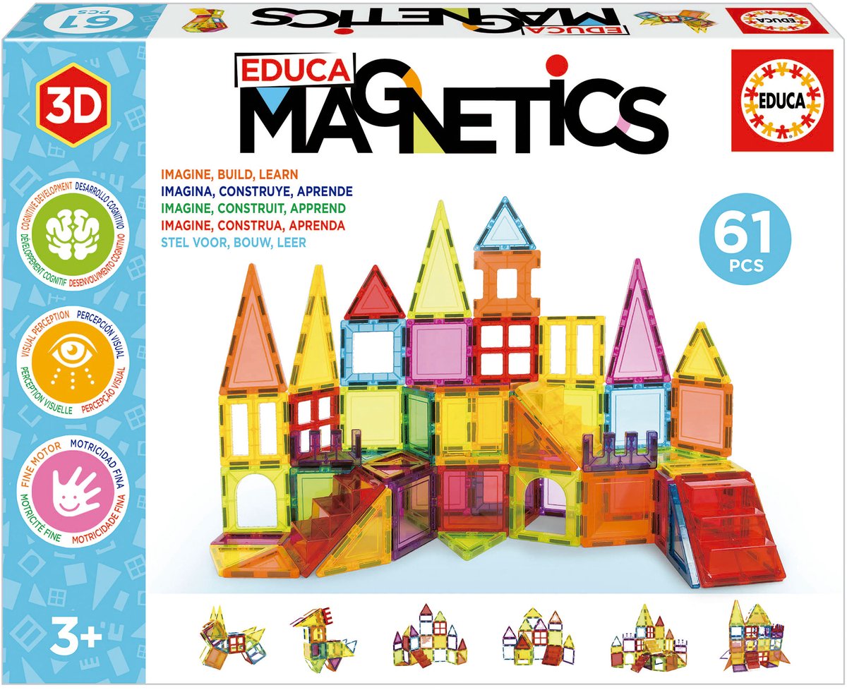 Educa - magnétiques - carreaux magnétiques - panneaux magnétiques - carreaux magnétiques - 61 pièces