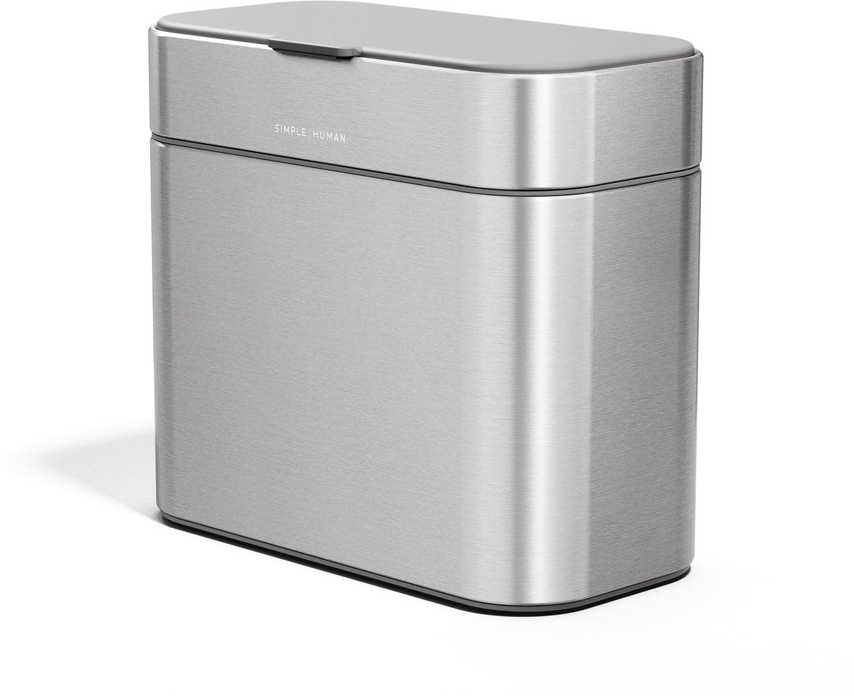 Bac à compost Simplehuman 4 litres - argent - acier inoxydable brossé
