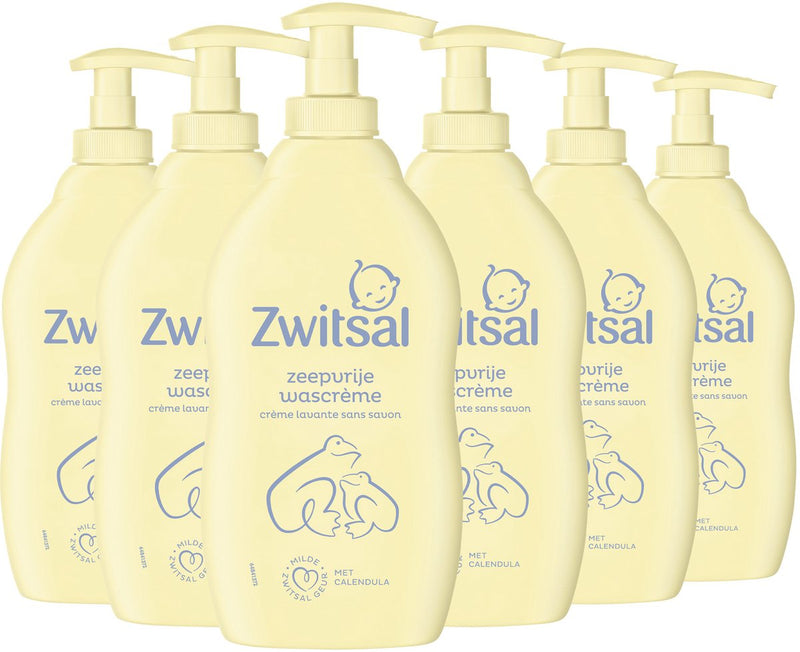 Zwitsal - crème lavante sans savon - bébé - 6 x 400 ml