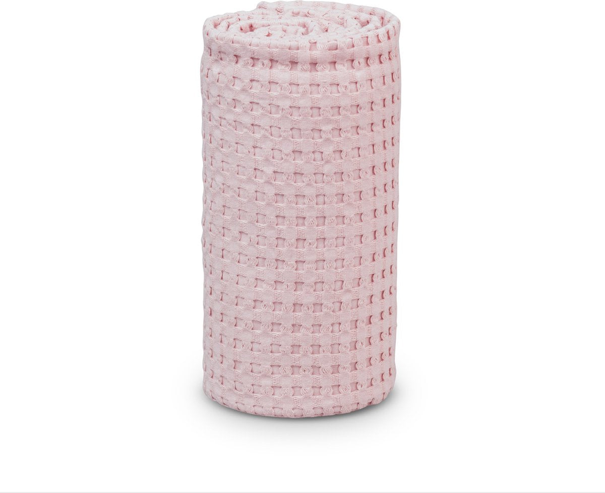 Lulujo - couverture gaufrée - 100x80 cm - rose
