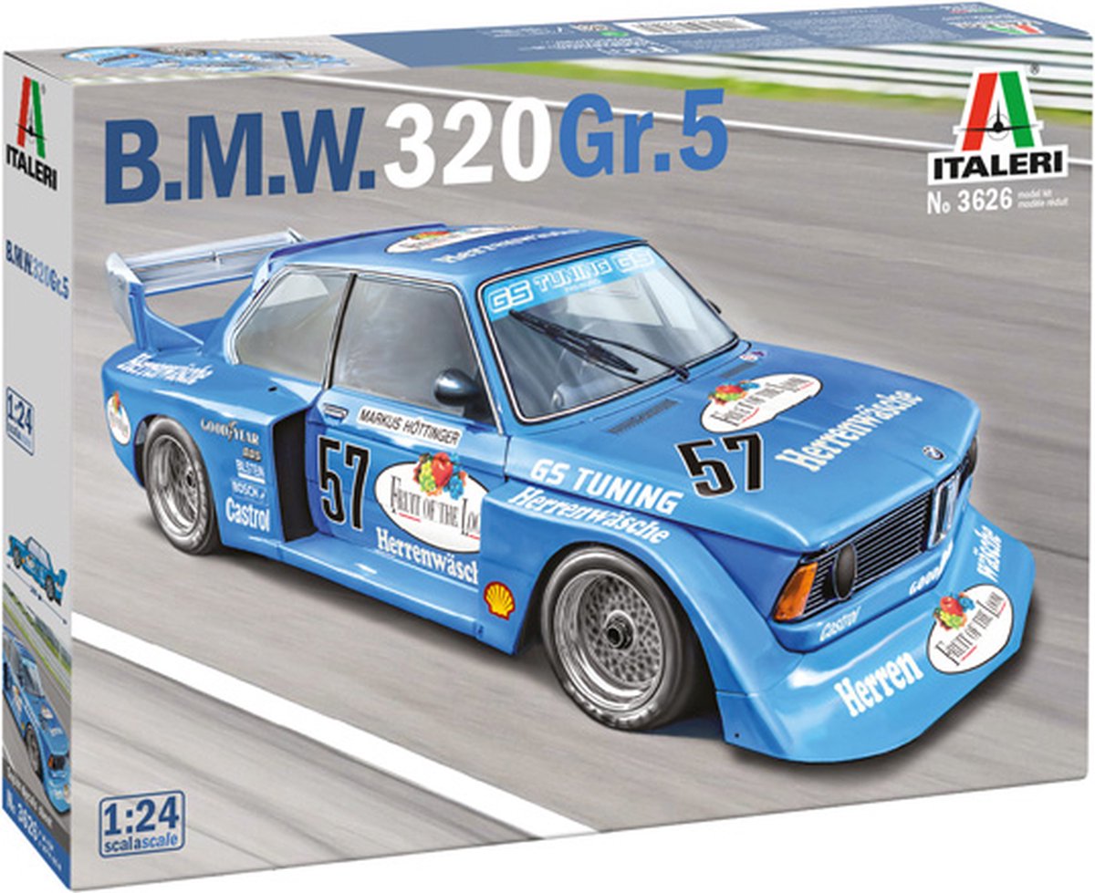 Italeri maquette voiture - 3626 bmw 320 groupe 5 voiture plastique - 1:24 - modélisme