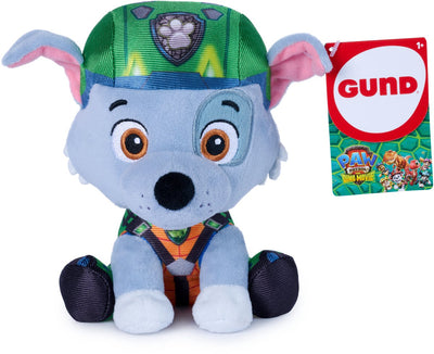 Paw Patrol Gund - Peluche Rocky's Dino Movie, Peluche sous licence officielle, marchandise du film 15,2 cm
