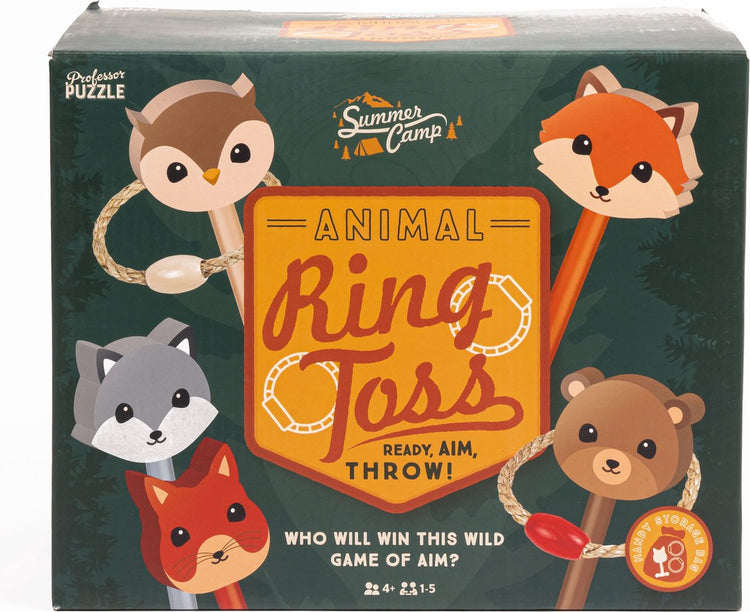 Professeur puzzle animal ring toss - jeu de société - Anglais -