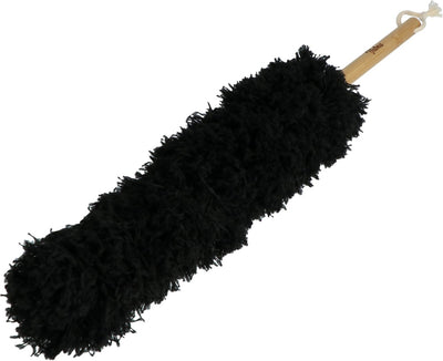 Plumeau en bambou écologique Valma - manche en bambou durable et respectueux de l'environnement - longueur 56 cm - nettoyage efficace des stores, stores, lattes, étagères hautes - cordon de suspension