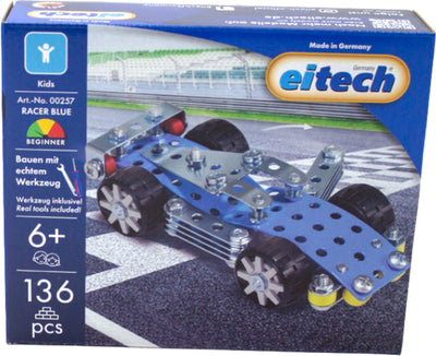 Coffret de construction Eitech ® – DTM Racer Blue – 136 pièces – Kit de construction en métal avec outils – Jouets de construction – à partir de 6 ans