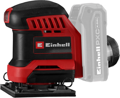 Ponceuse orbitale sans fil Einhell te-os 18 113 li solo - power x-change - 18 v li-ion - surface de ponçage : 113 x 101 mm - incl. 2 feuilles de papier de verre - excl. batterie et chargeur